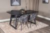 Imagine Setul de 2 scaune de dining Velvet - Material stofa cu model floral negru