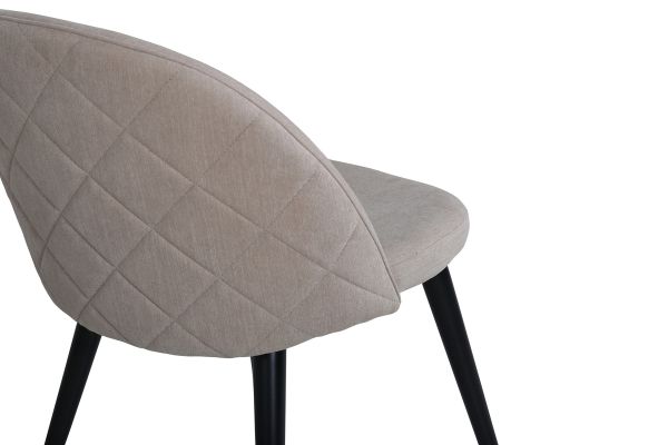 Scaun tapitat bej inchis/negru Velvet