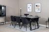 Imagine Masa de dining Estelle 200*90 Marmura Neagra / Picioare Negre