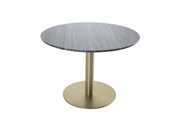 Imagine Estelle Dining Table rotund de 106cm Marmură Gri / Cupru