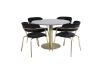 Imagine Estelle Dining Table rotund de 106cm Marmură Gri / Cupru