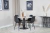 Imagine Masa de dining Estelle rotunda 106cm marmura alba / picioare negre