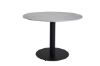 Imagine Masa de dining Estelle rotunda 106cm marmura alba / picioare negre