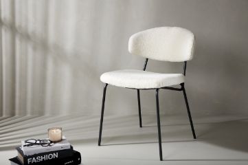 Imagine Chico Dining Chair 2-pack - Black / White Boucle