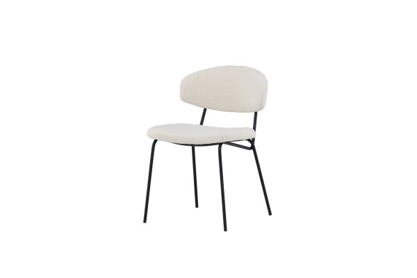 Imagine Chico Dining Chair 2-pack - Black / White Boucle