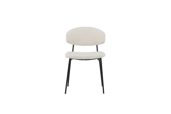 Imagine Chico Dining Chair 2-pack - Black / White Boucle