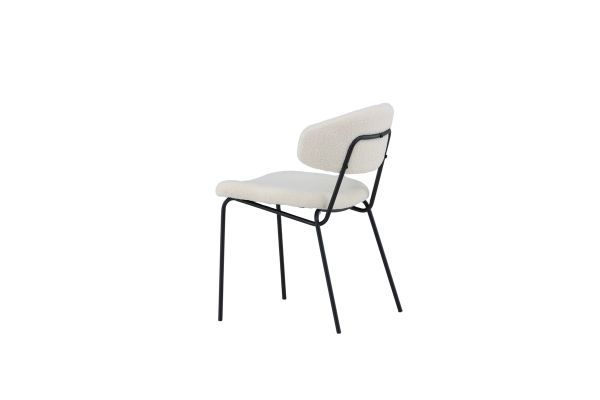 Imagine Chico Dining Chair 2-pack - Black / White Boucle