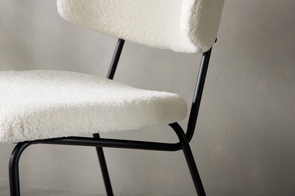 Imagine Chico Dining Chair 2-pack - Black / White Boucle