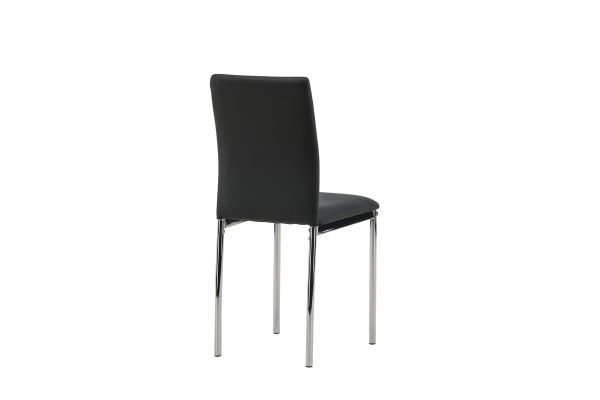 Imagine Vă rugăm să traduceți complet  Scaun de dining Lily - 2 bucăți - Picior cromat / PU negru