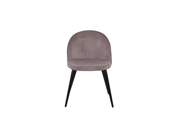 Imagine Set de 2 scaune de dining Velvet Matstol - Manchester - Negru / Roz Vechi