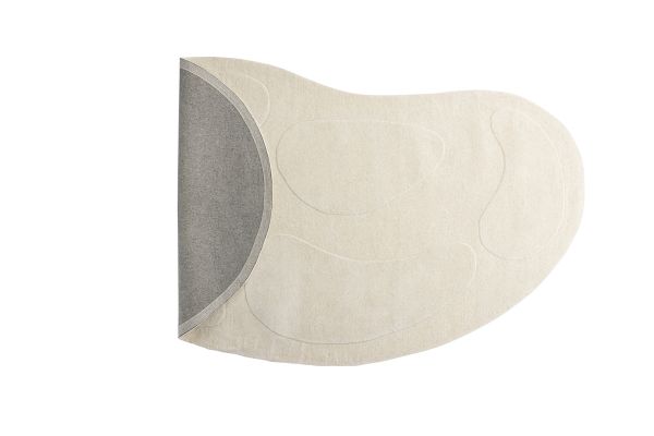 Imagine Upgradați-vă interiorul cu covorul Enard din amestec de lână cu spate din material textil - 290*175 - Oval - Alb