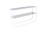 Imagine Rocker Side Table - White / Grey smokey glass