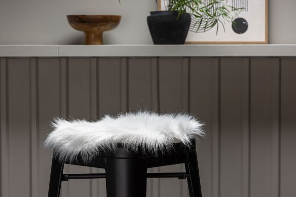 Imagine Vă rugăm să traduceți integral: Katy Polyester Fake Fur - 34*34-  -Round-White