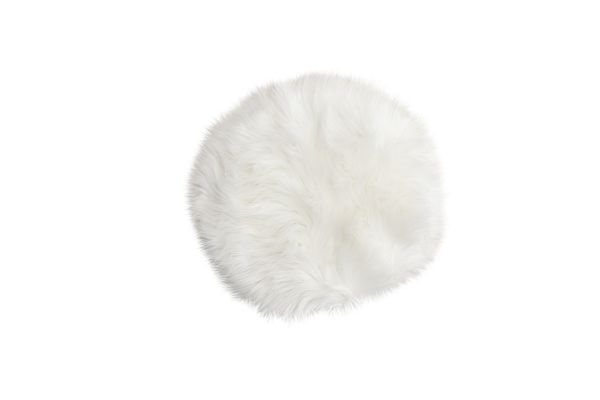 Imagine Vă rugăm să traduceți integral: Katy Polyester Fake Fur - 34*34-  -Round-White