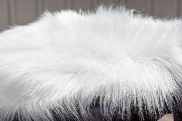 Imagine Vă rugăm să traduceți integral: Katy Polyester Fake Fur - 34*34-  -Round-White