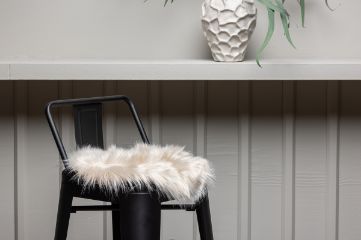 Imagine Katy Polyester Fake Fur - 34*34-  -Round-Beige