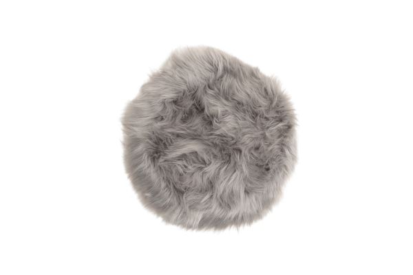 Imagine Katy Polyester Fake Fur - 34*34-  -Round-Grey