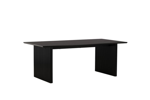 Imagine Masa de dining Vail - Negru / MDF Negru Fumat