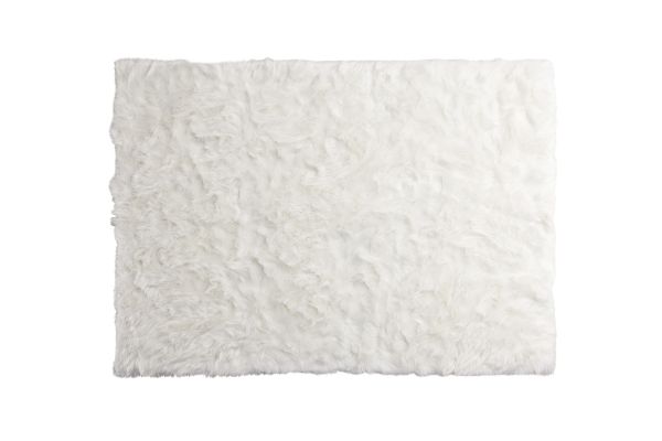 Imagine Katy Polyester Fake Fur - 230*160-  -Rectangular-White