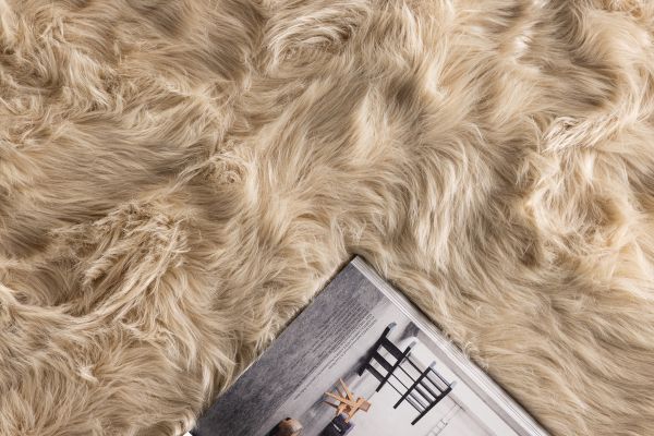 Imagine Katy Polyester Fake Fur - 230*160-  -Rectangular-Beige