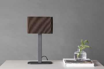 Imagine Lampa de masă Idre - Metal Negru / Material Textil Mocca