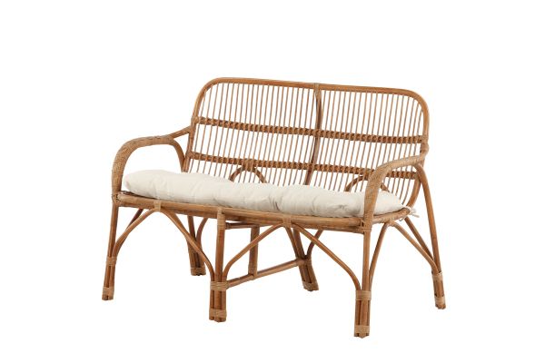 Imagine Vă rugăm să traduceți complet Nella Sofa Rattan Nature - inc Offwhite Cushion