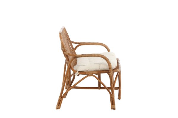 Imagine Vă rugăm să traduceți complet Nella Sofa Rattan Nature - inc Offwhite Cushion