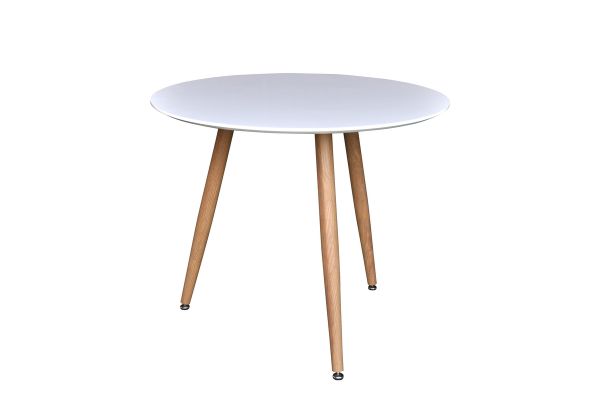 Masa dining rotunda 90 cm alb/natur Polar