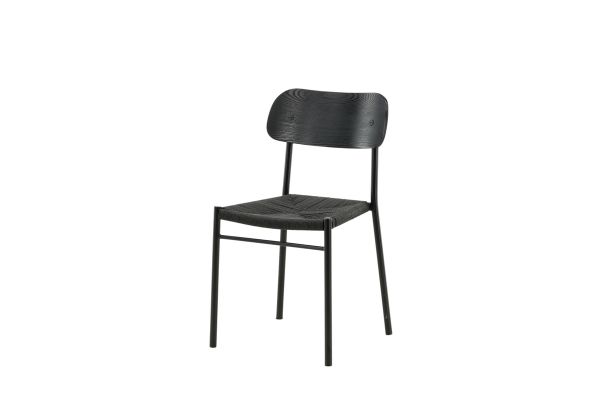 Imagine Scaun de dining Polly 2 bucăți - Negru / Negru