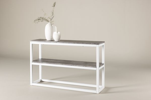 Imagine Vă rugăm să traduceți complet Rise Side Table Double - White / concrete -look (ersätter 19992-660)