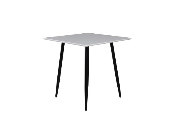 Imagine Masa de dining Polar 80*80cm - alb / picioare negre