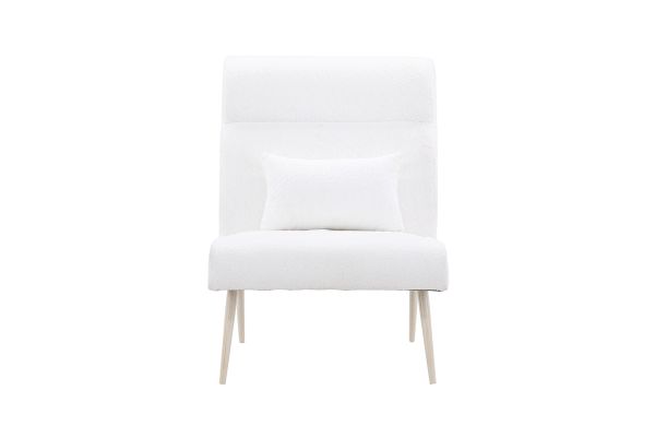 Imagine Vă rugăm să traduceți complet Bloom Single Sofa - Whitewash / White Teddy