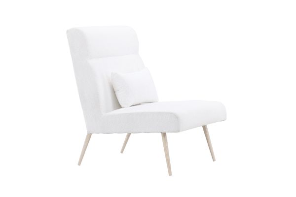 Imagine Vă rugăm să traduceți complet Bloom Single Sofa - Whitewash / White Teddy