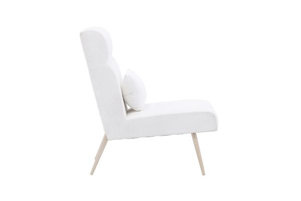 Imagine Vă rugăm să traduceți complet Bloom Single Sofa - Whitewash / White Teddy