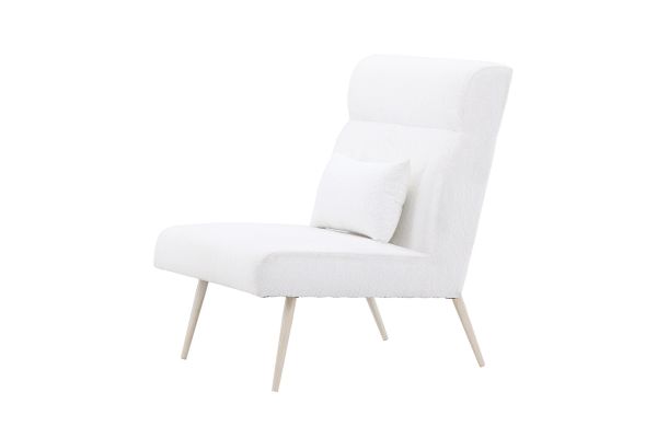 Imagine Vă rugăm să traduceți complet Bloom Single Sofa - Whitewash / White Teddy