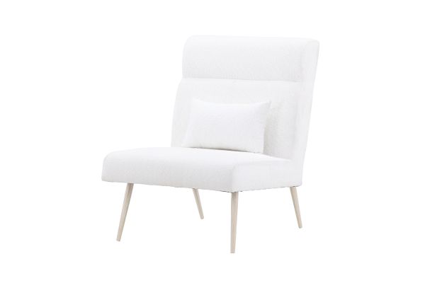 Imagine Vă rugăm să traduceți complet Bloom Single Sofa - Whitewash / White Teddy