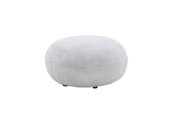 Imagine Bologna Pouf - Light grey / Light grey Teddy