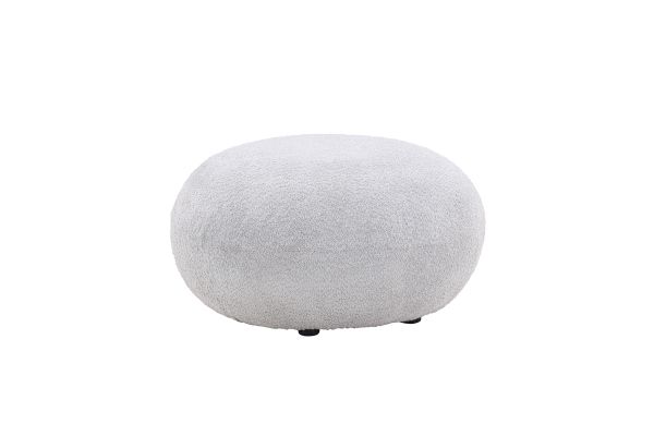 Imagine Bologna Pouf - Light grey / Light grey Teddy