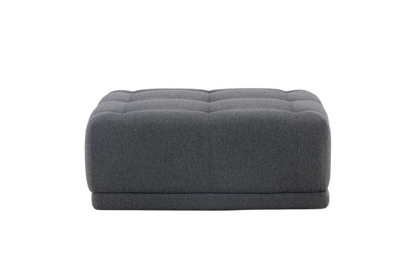 Imagine Turin Pouf - Dark grey / Dark grey Fabric