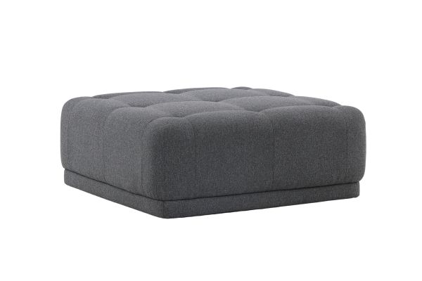 Imagine Turin Pouf - Dark grey / Dark grey Fabric