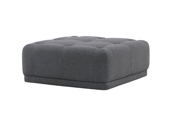 Imagine Turin Pouf - Dark grey / Dark grey Fabric