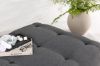 Imagine Turin Pouf - Dark grey / Dark grey Fabric