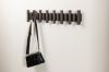 Imagine Nimes Wall Hat Rack 75x3,5x13cm - Black/Mocca /  MDF