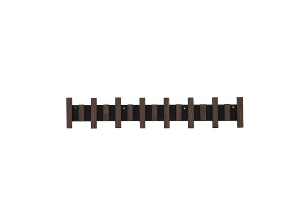 Imagine Nimes Wall Hat Rack 75x3,5x13cm - Black/Mocca /  MDF