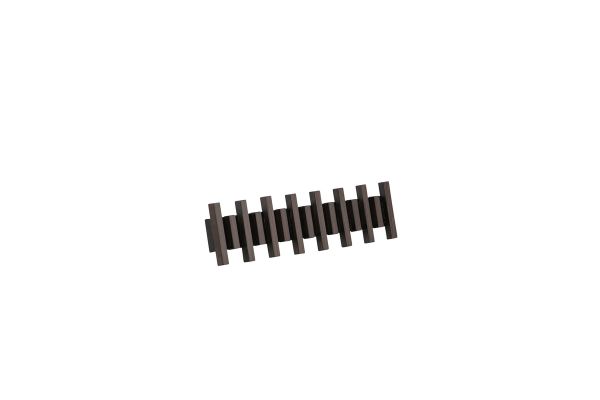 Imagine Nimes Wall Hat Rack 75x3,5x13cm - Black/Mocca /  MDF