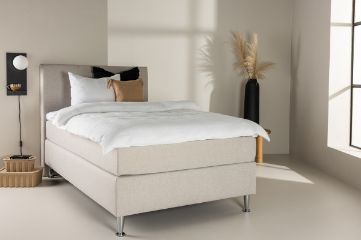 Imagine Toledo Bed 120*200 - Matte Silver / Beige Fabric Lino 02