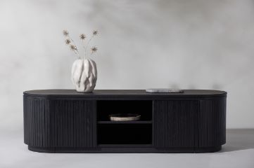 Imagine Vă rugăm să traduceți complet Fjällbacka - Low Storage - MDF Veneer / Black Oak / faneer