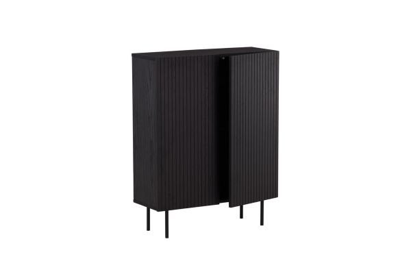 Imagine Vă rugăm să traduceți complet "Björkön High Cabinet Storage - Black / Oak/faneer