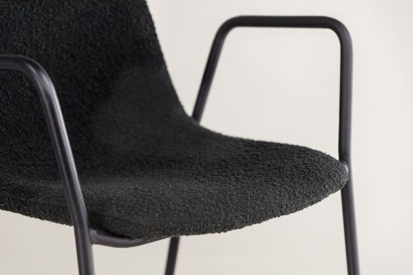 Imagine Vă rugăm să traduceți complet Klädesholmen Dining Chair 2-pack - Black / Black Boucle