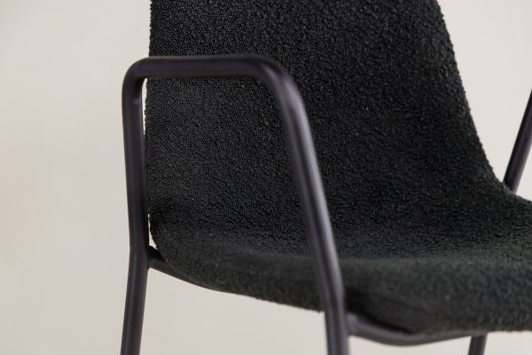 Imagine Vă rugăm să traduceți complet Klädesholmen Dining Chair 2-pack - Black / Black Boucle